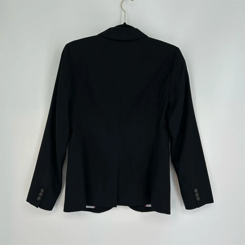 J.Crew Parke Wool Blazer Black Classic Tailored Workwear Jacket, size 2 - Picture 6 of 15
